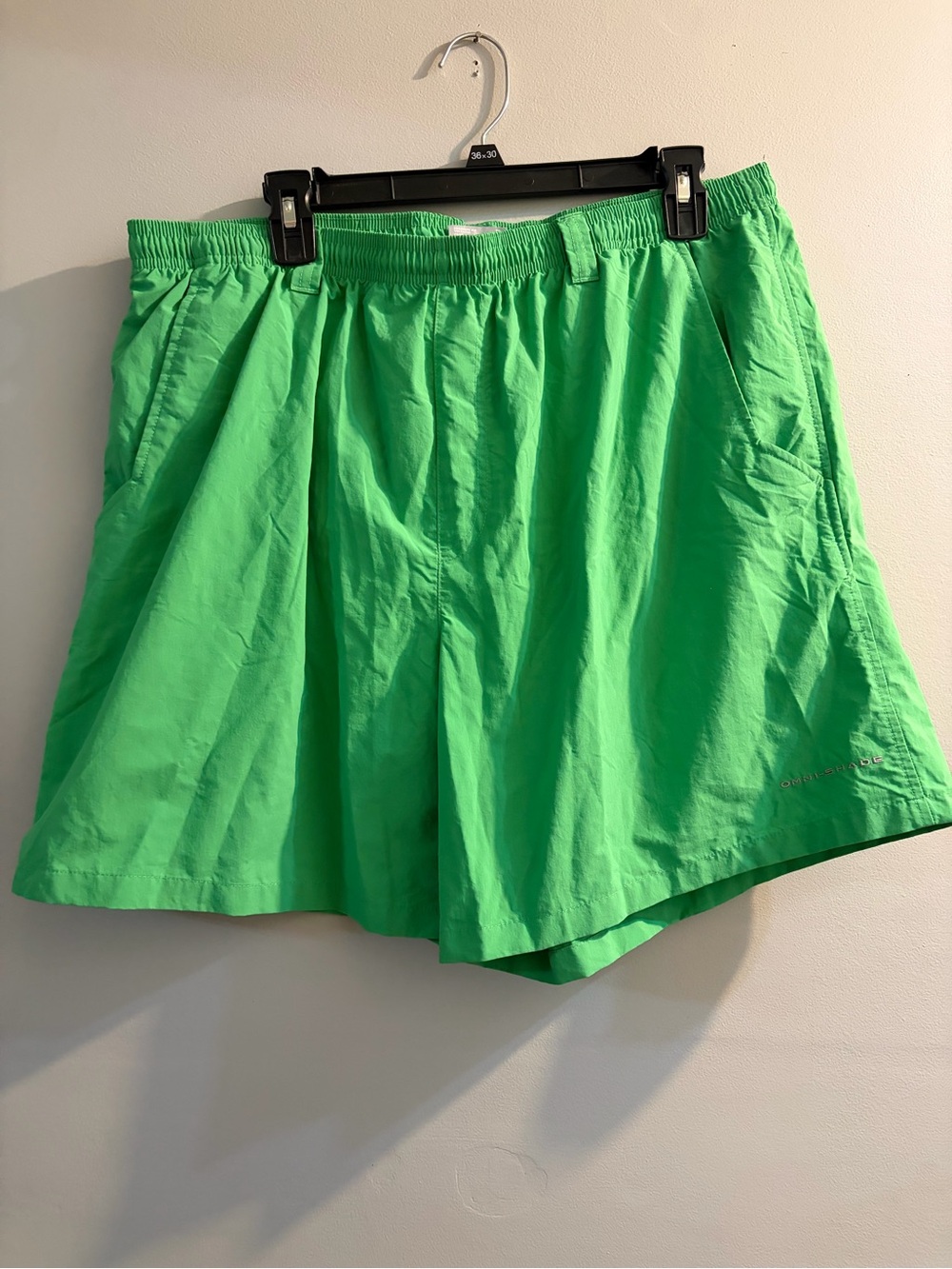 PFG Columbia Men's Athletic Shorts - Vibrant Green Lightweight Performance